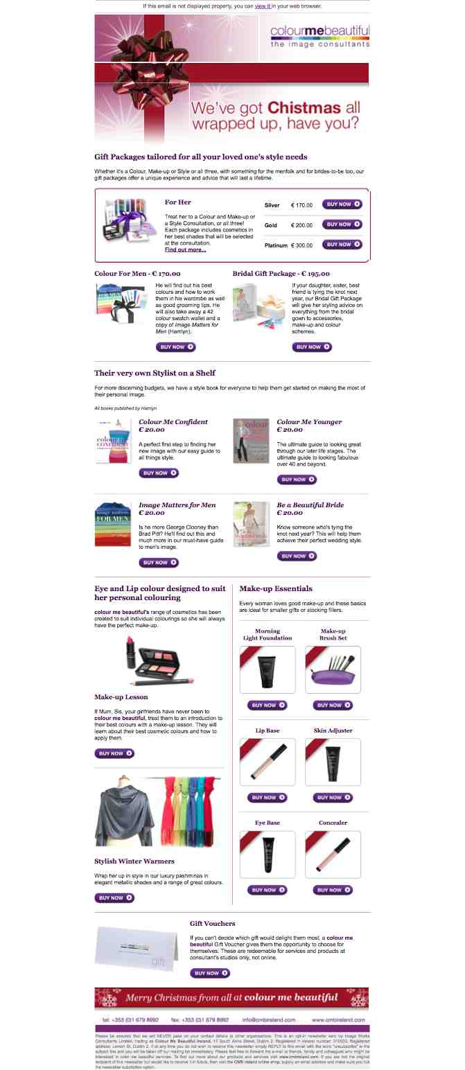 Monthly Newsletters from Colour Me Beautiful Ireland